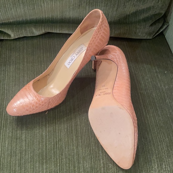 Pink Jimmy Choo faux snake skin pumps! Good as new! - Picture 3 of 5